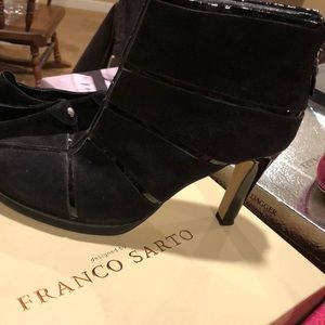 Franco Sarto suede/patent leather Booties